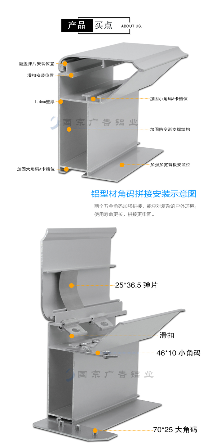 拉布灯箱铝材价格